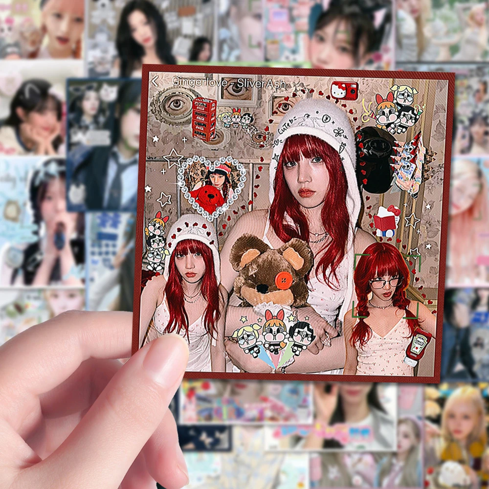 160张Kpop女团头像贴纸高颜值韩系ins风女团周边手机壳贴画防水
