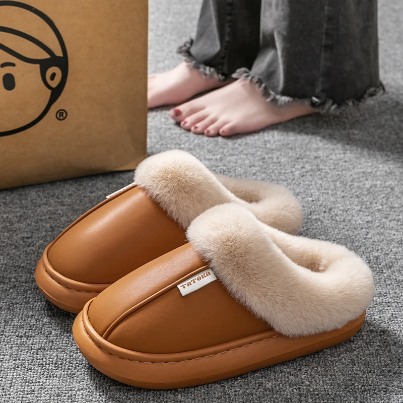 秋冬季棉拖鞋2025爆款居家室内待客保暖防滑厚底外穿加绒防水棉拖