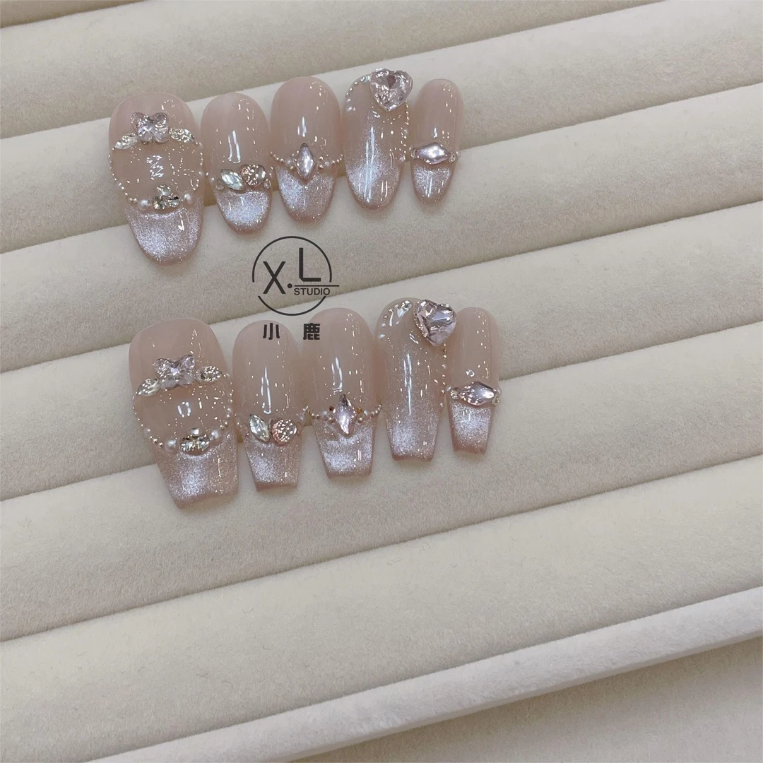 【月光宝盒】手工气质超显白光疗穿戴甲