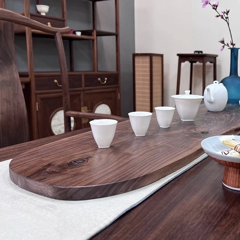 （A0芮空一物一拍）一物一拍北美黑胡桃木实木随形干泡台