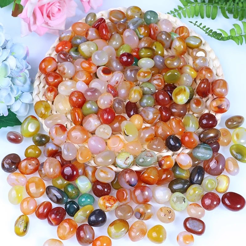 南京雨花石天然原石鱼缸铺底石盆栽铺面玛瑙石水族园艺七彩鹅卵石