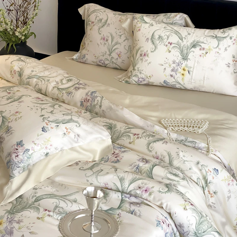 吾玥【60支天丝四件套】 高级感轻奢双面莱赛尔天丝四件套夏季床品