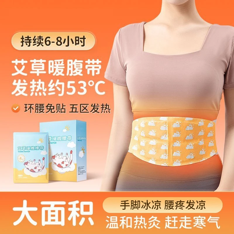 【20片装】艾草暖腰带热敷暖腹贴护腰自发热久坐必备暖腰腹贴蒸汽暖