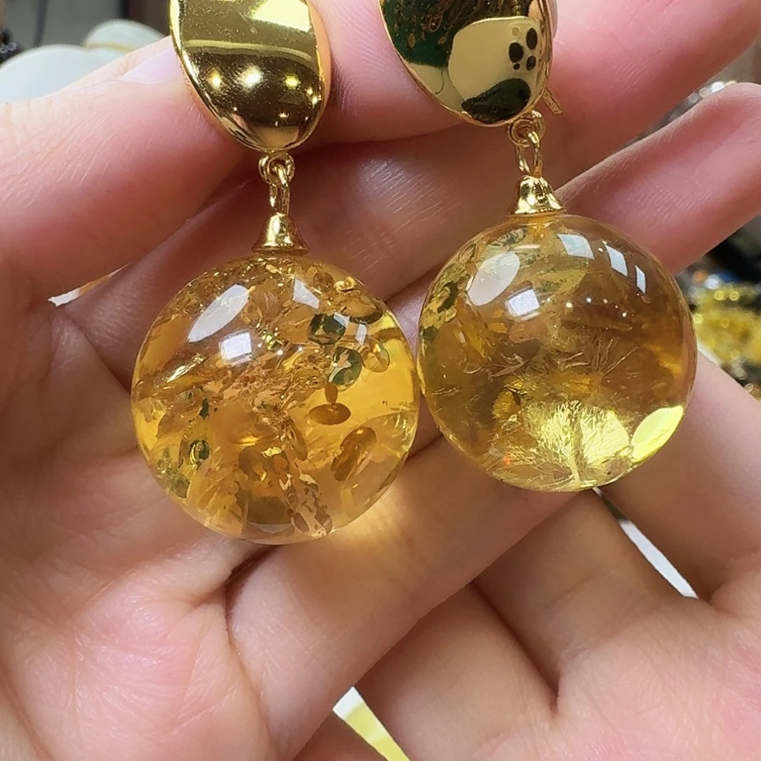 走***儿琥珀未镶嵌颈饰耳坠