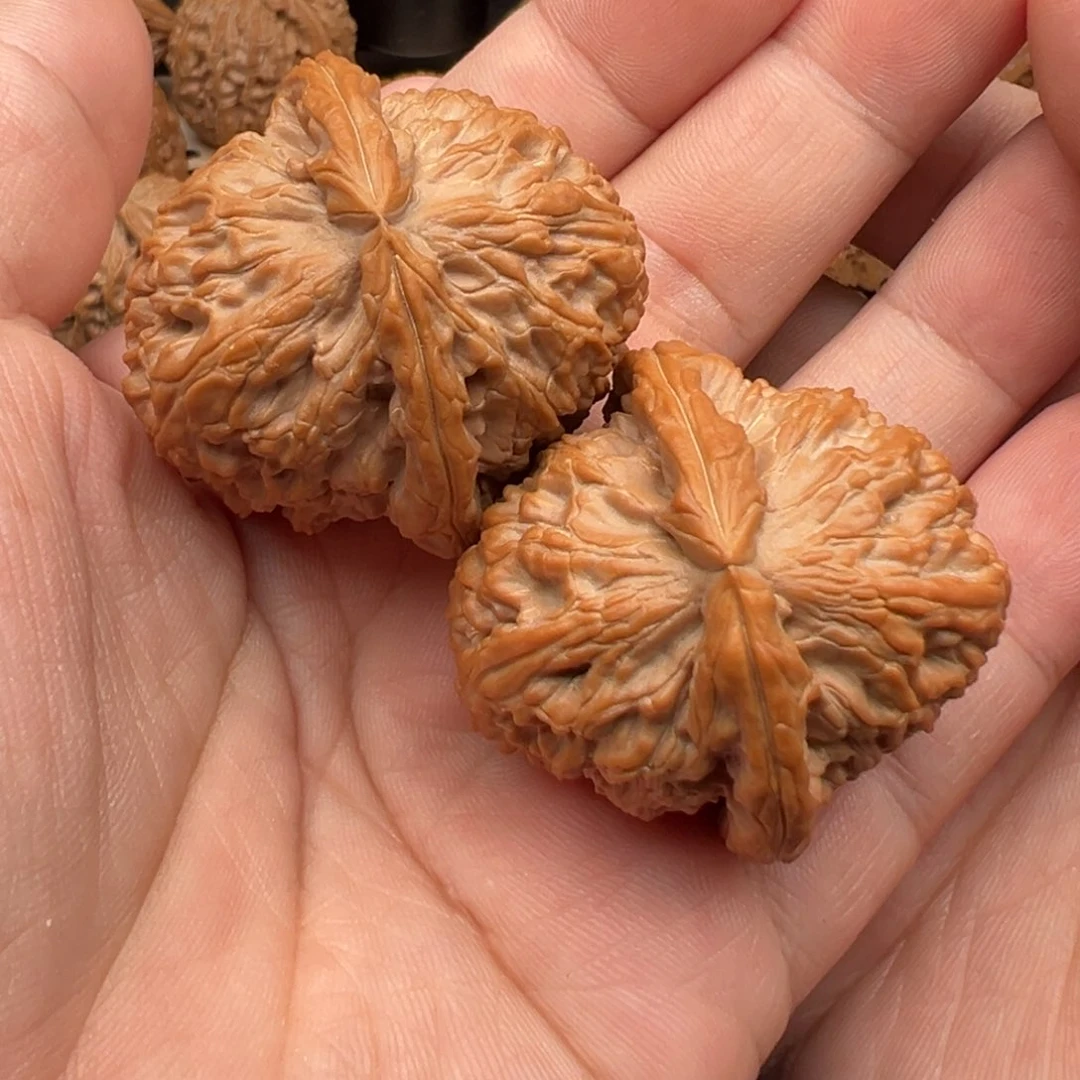 文玩核桃把件F****9三角白