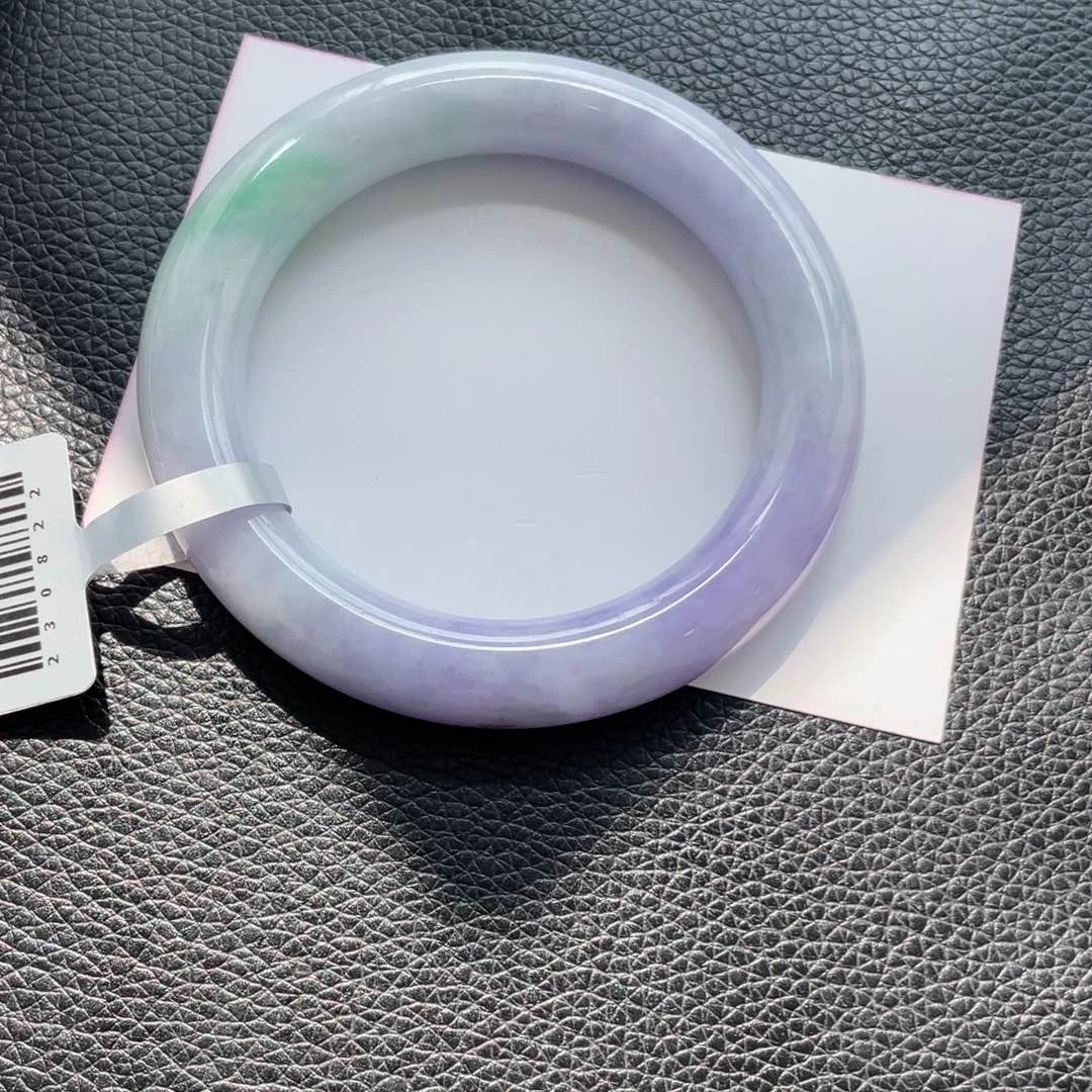 翡翠未镶嵌手镯34号60圆条有纹