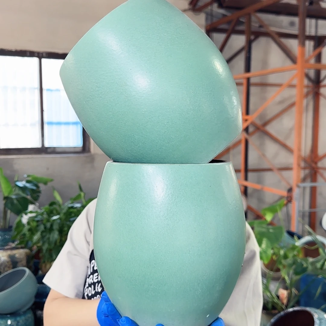 紫砂花盆高20口15.5