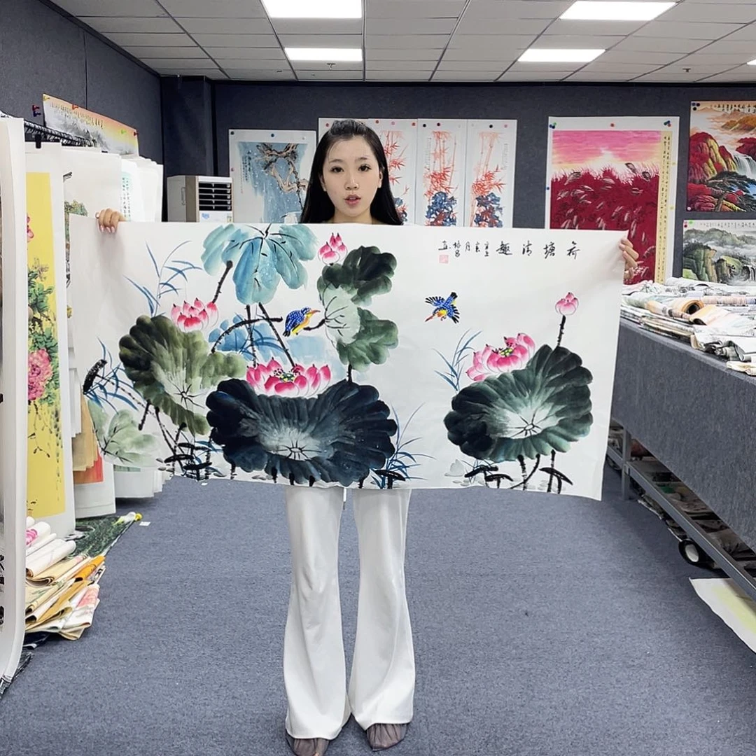 国画作品小姐姐放漏…