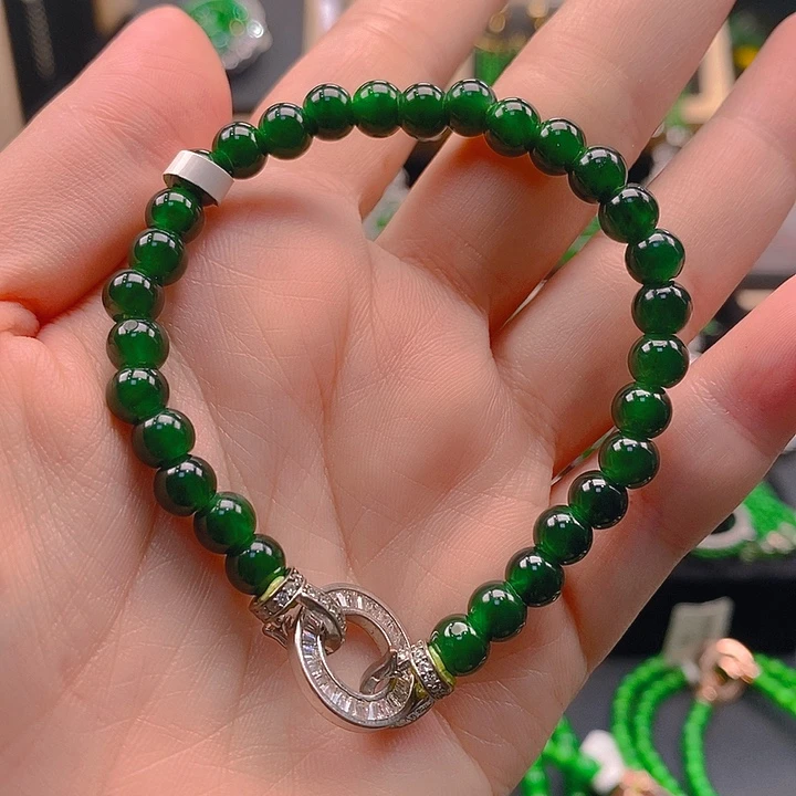 翡翠未镶嵌手链246555