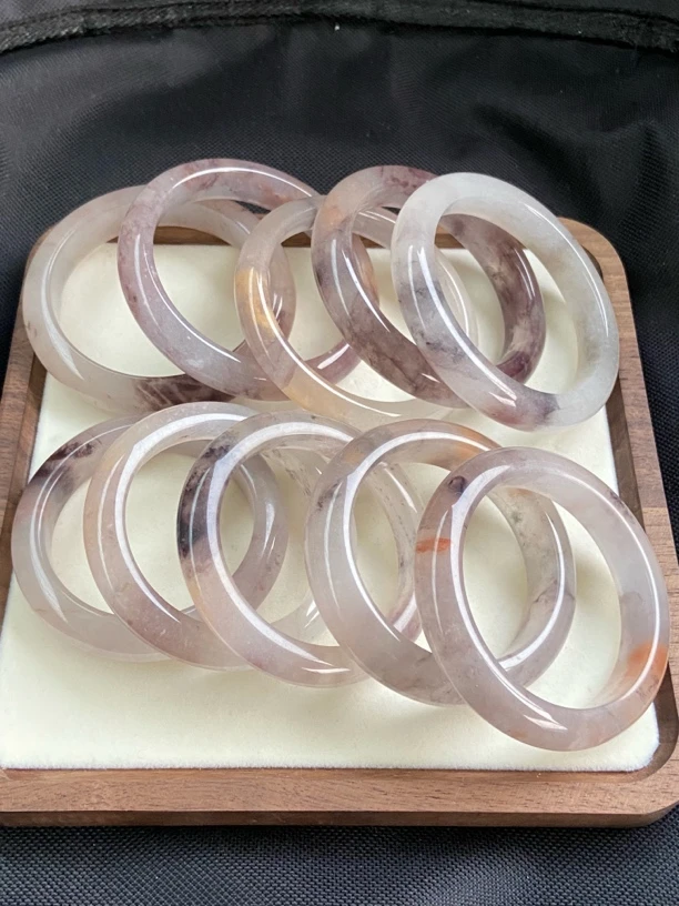 天然金丝玉冰透紫罗兰手镯（多样性发货 拍一发一）