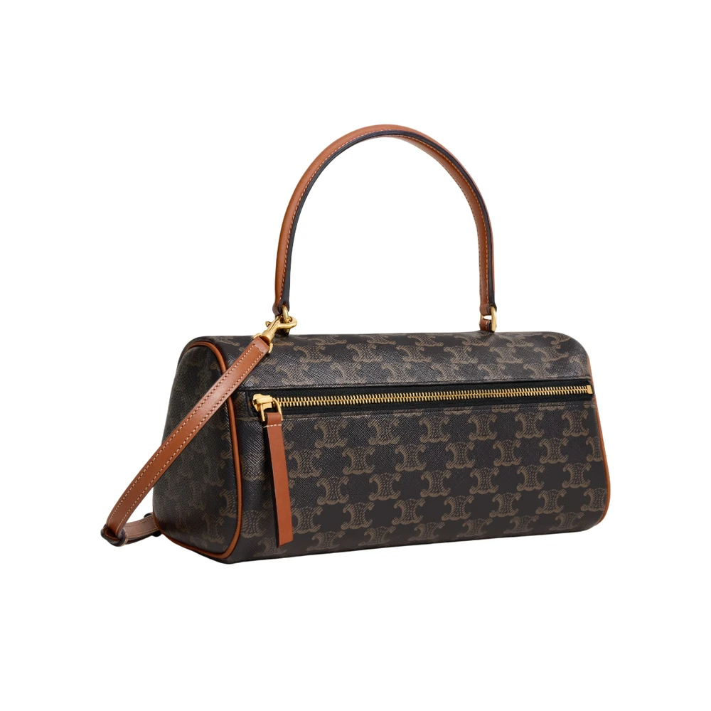 未使用 Celine/思琳 25FW Triomphe 圆筒包 棕色/UNI