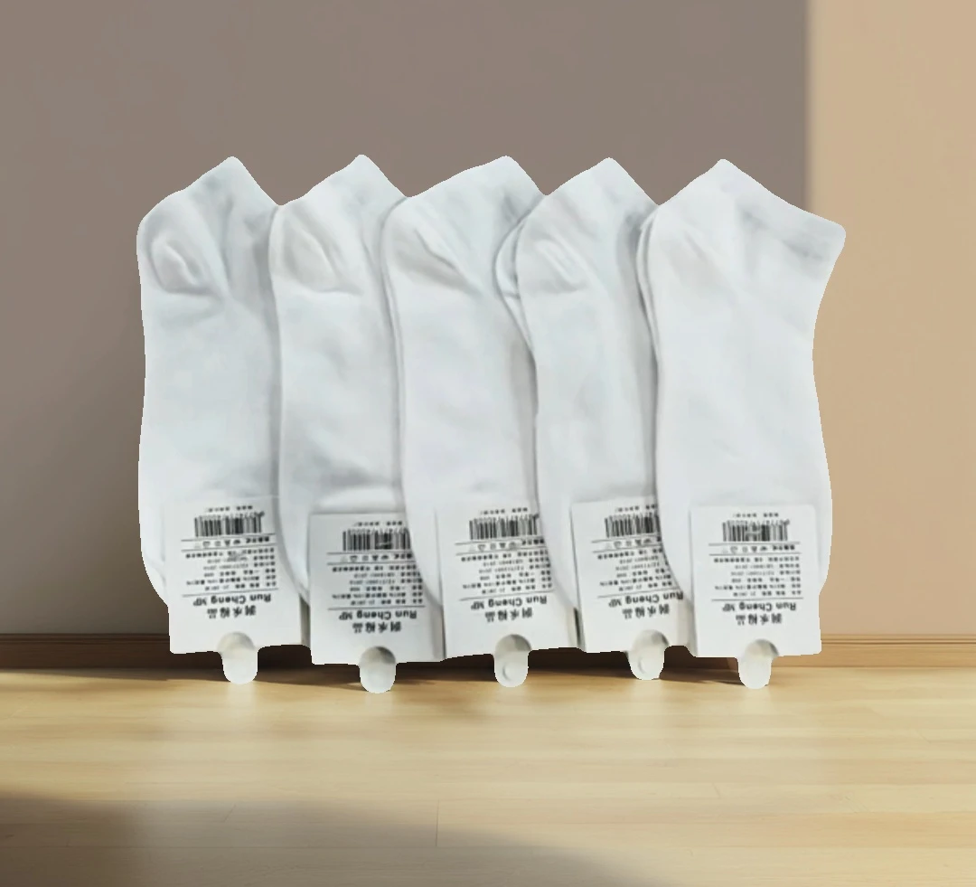 【润承棉品】男款短腰船袜灰白两个颜色春夏秋袜子男款