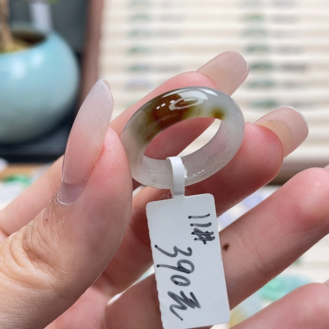 翡翠未镶嵌戒圈a13港圈11焦糖拿铁