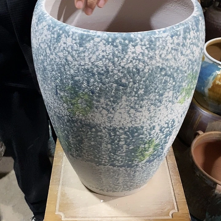 紫砂花盆口26高度41云朵蓝……
