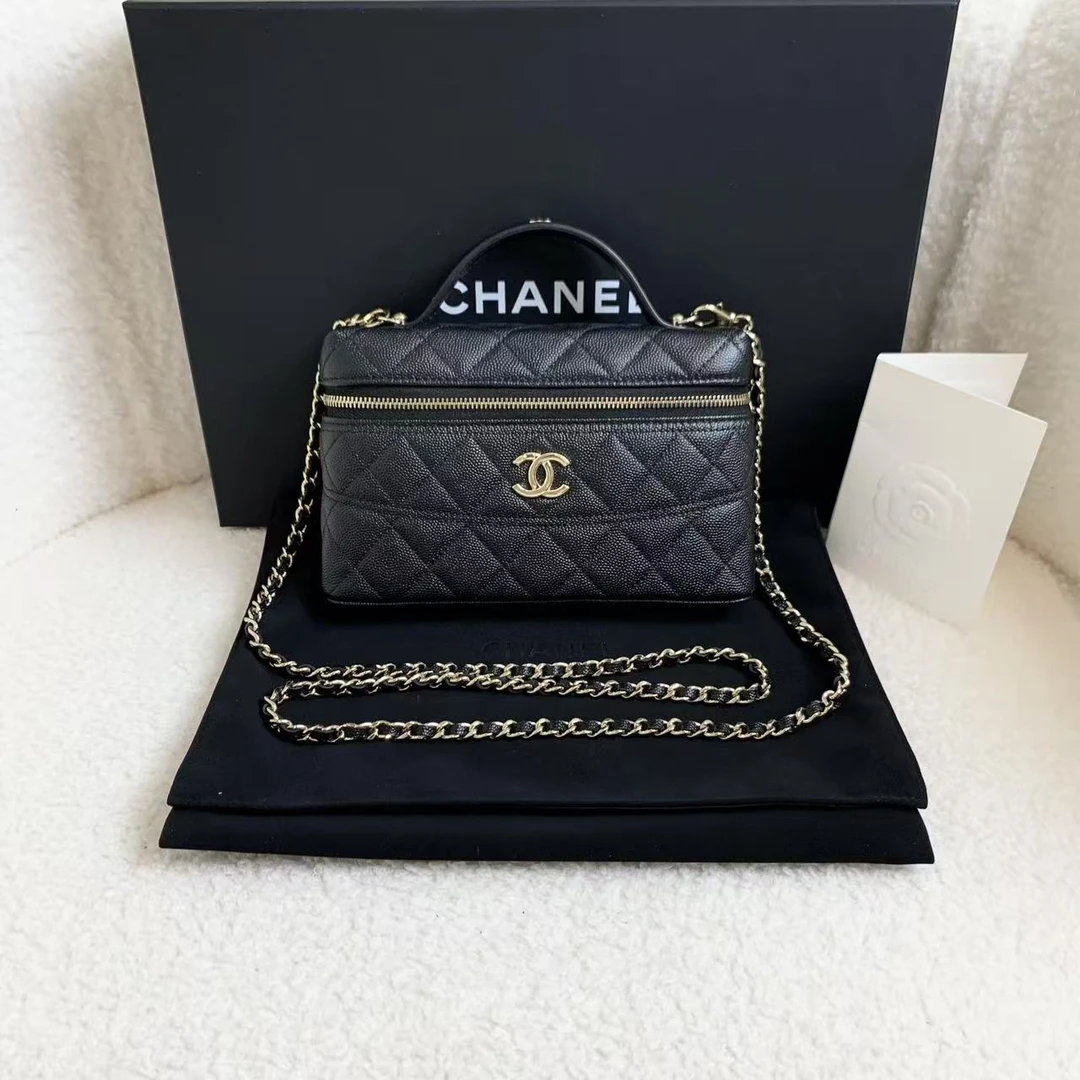 未使用 Chanel/香奈儿 壹臻/25C黑金牛饭盒包 53878486