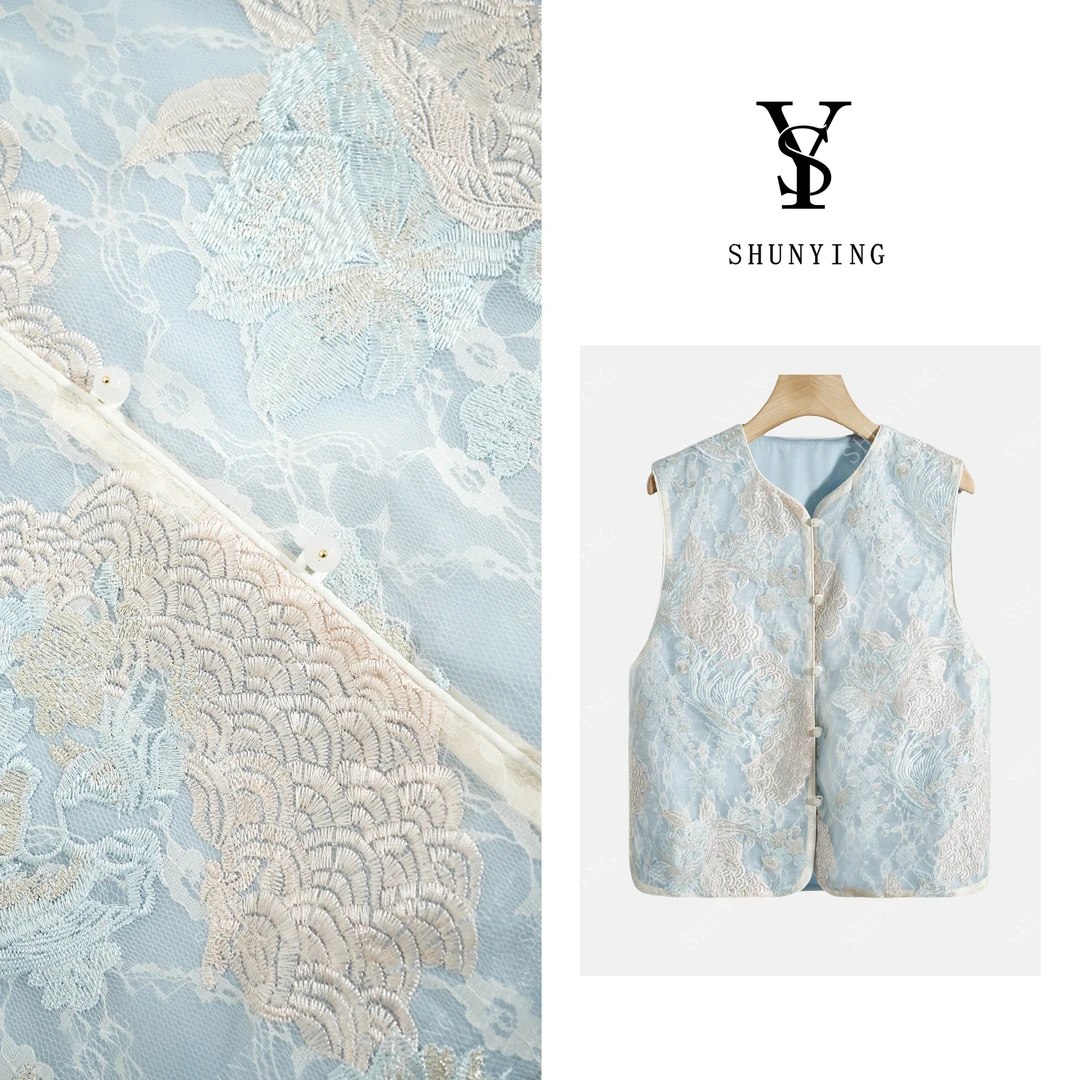 【仟娜】温柔又显白~新中式重工刺绣时尚圆领国风马夹SY71MJ82531