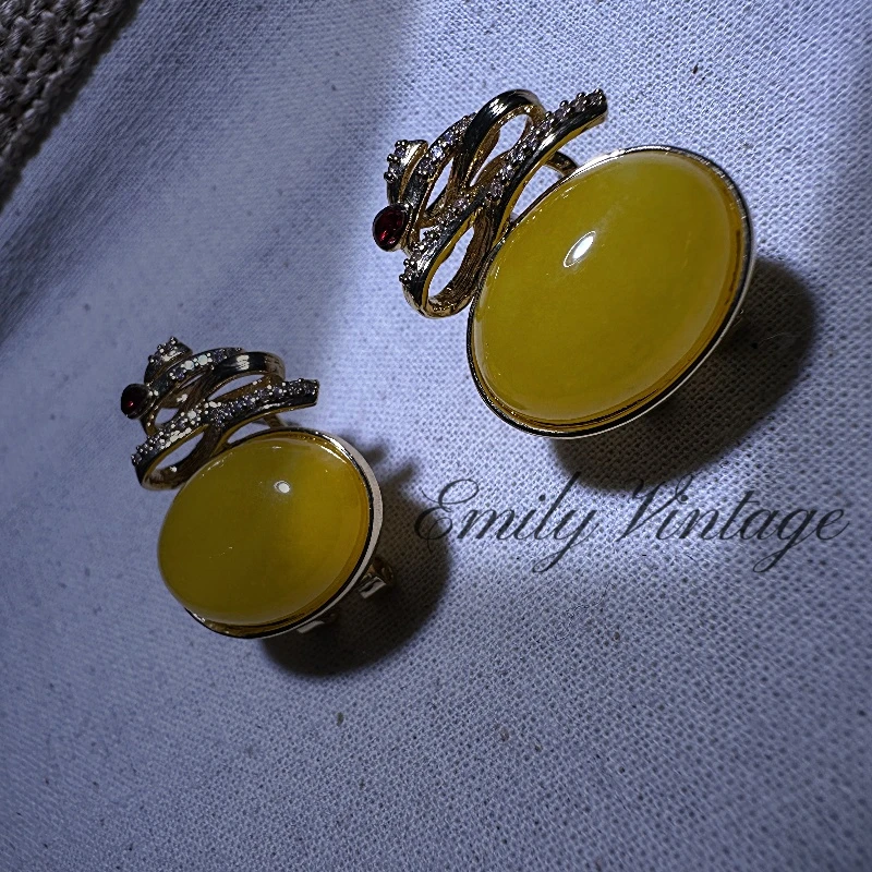 铜合金仿水晶耳饰 铜合金仿水晶耳饰 【1647】Emily Vintage珍藏款