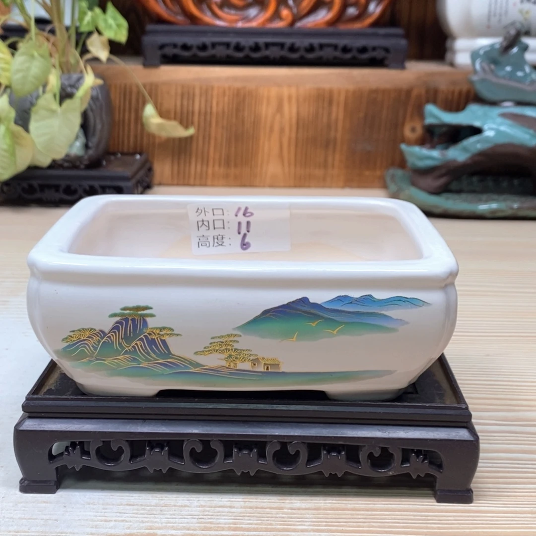 紫砂花盆陶瓷艺术花盆陶瓷