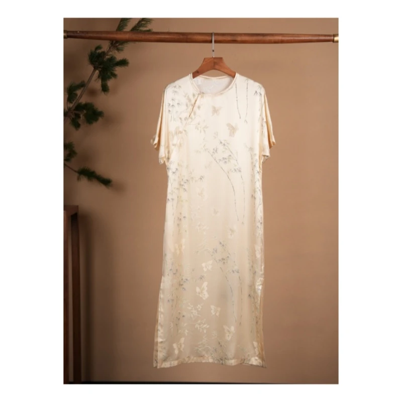 圆领连衣裙24268  22姆米全真丝提花面料