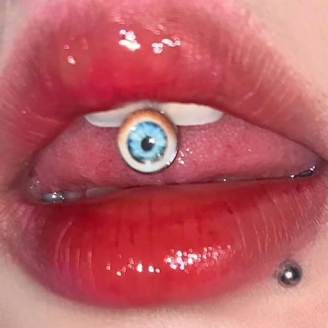 钛钢耳饰 我会永远注视着你·怪诞眼球钛钢舌钉气质饰品小众穿刺