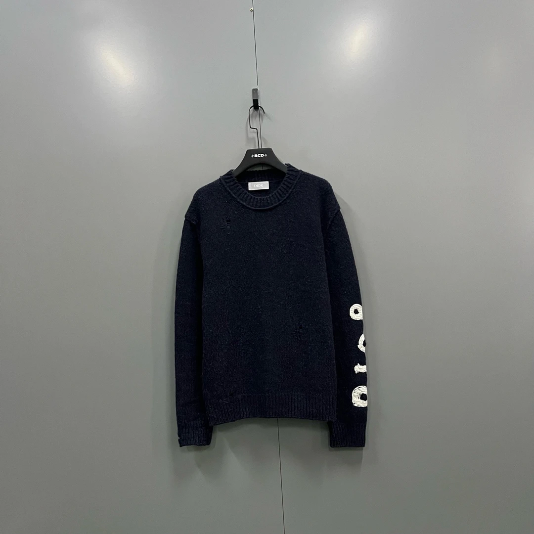 未使用 DIOR/迪奥 h926 字母刺绣圆领针织衫 M码/103089