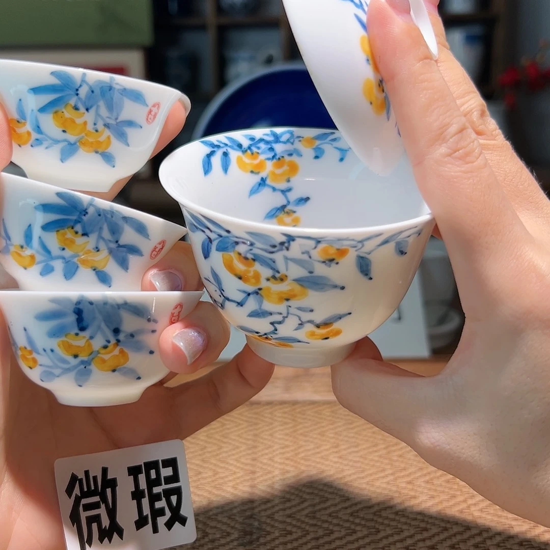 【闪购商品】微瑕 手绘 盖碗