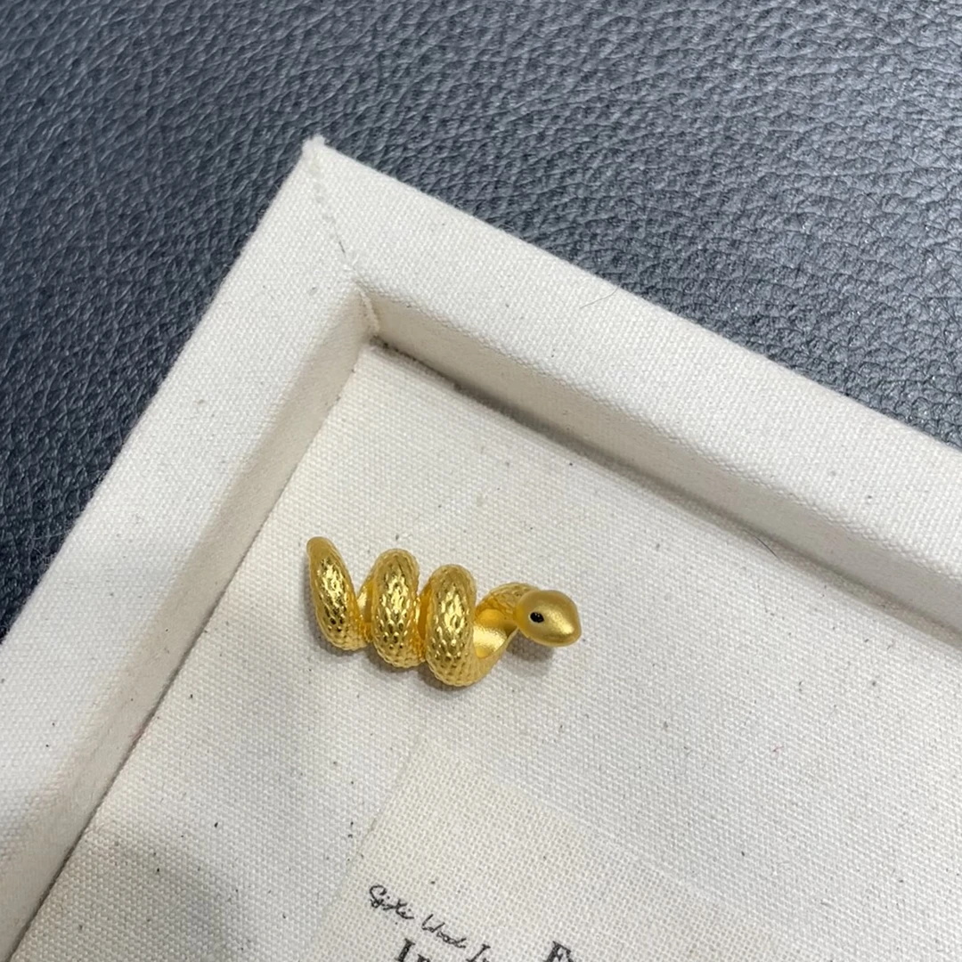 足金999卷卷蛇转运珠生肖蛇本命年