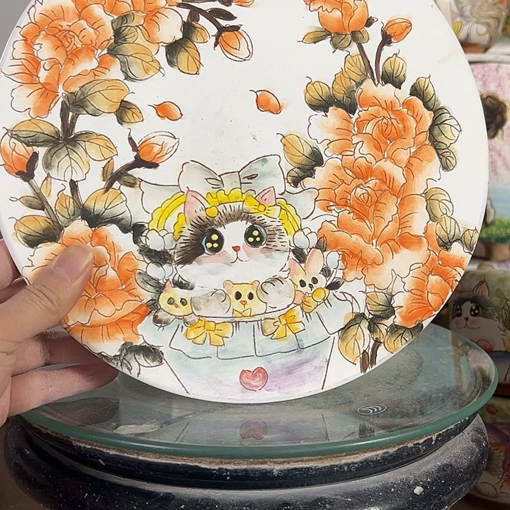 轻***ღ满38包邮 景德镇幸运花盆