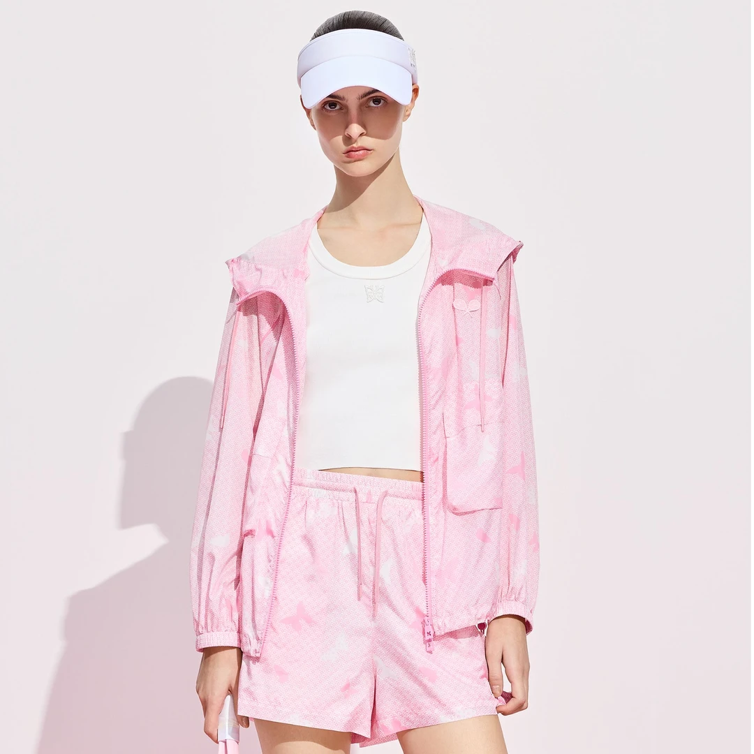 COCOON/可可尼蝴蝶印花连帽外套25204BC073354043