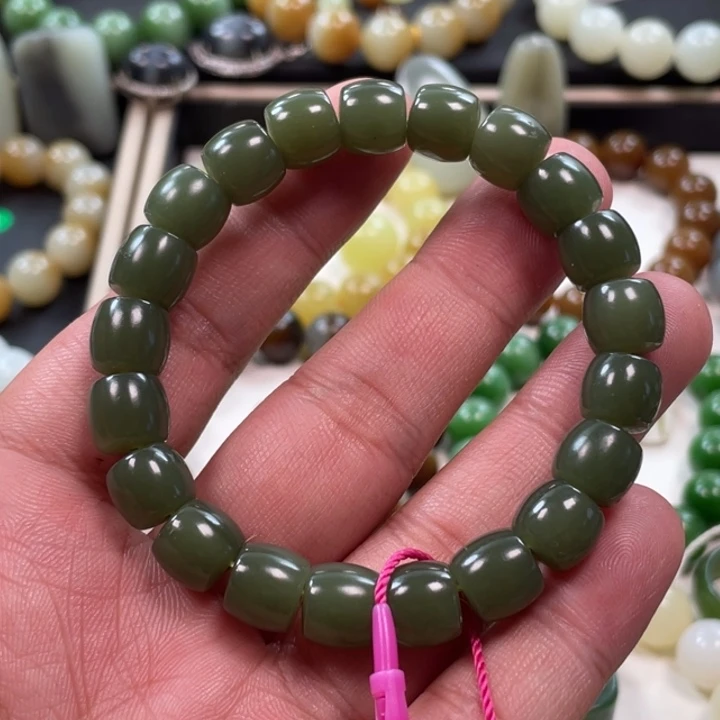 未镶嵌手串和田玉新疆沙枣青卡10
