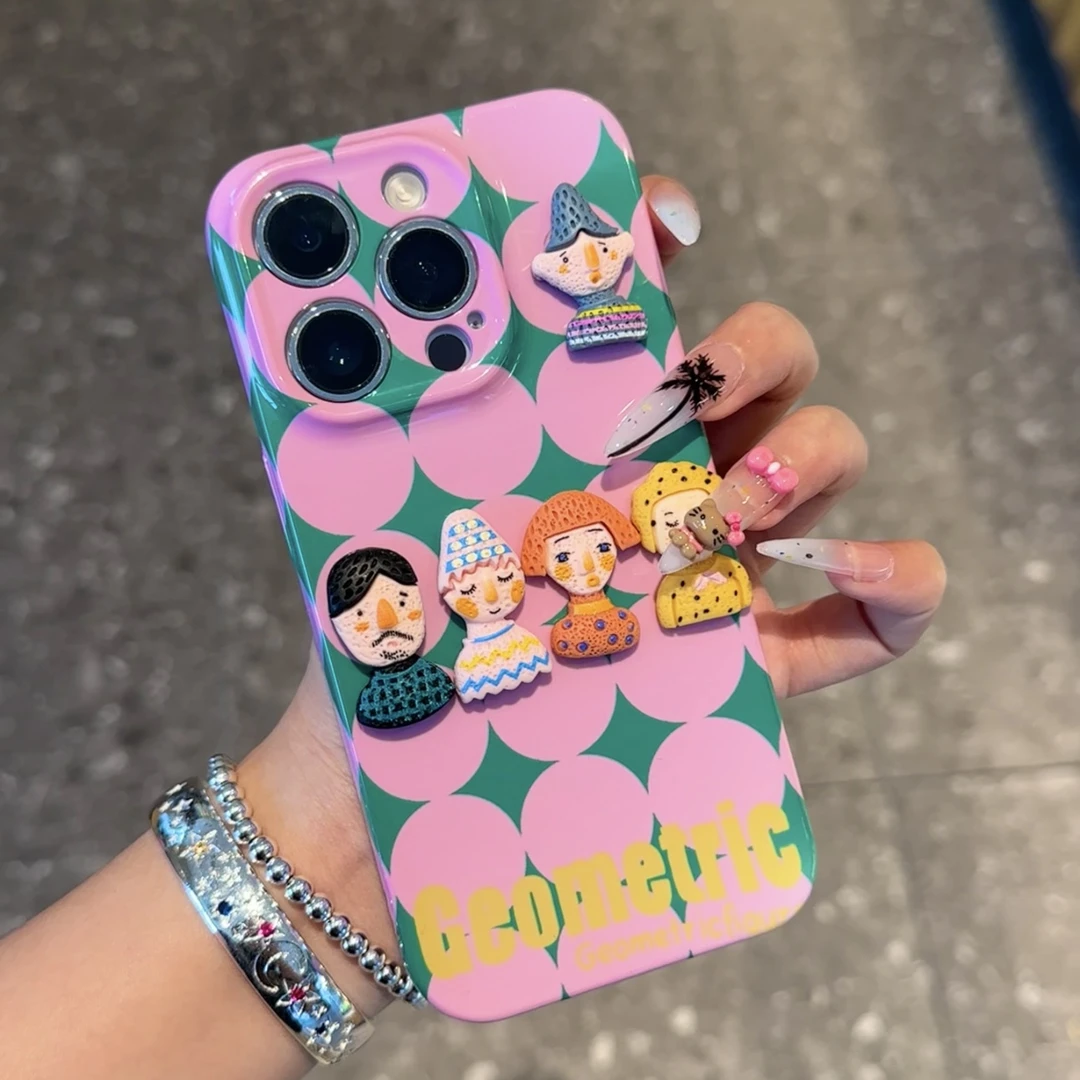 奥菲顿立体小人玩偶适用苹果16菲林硬手机壳华为P70vivoppo小米15