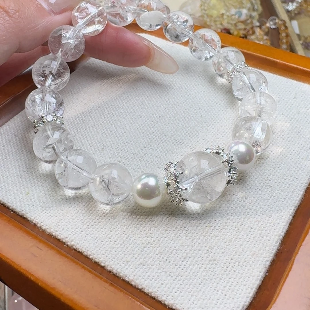 水晶手串未镶嵌白阿塞