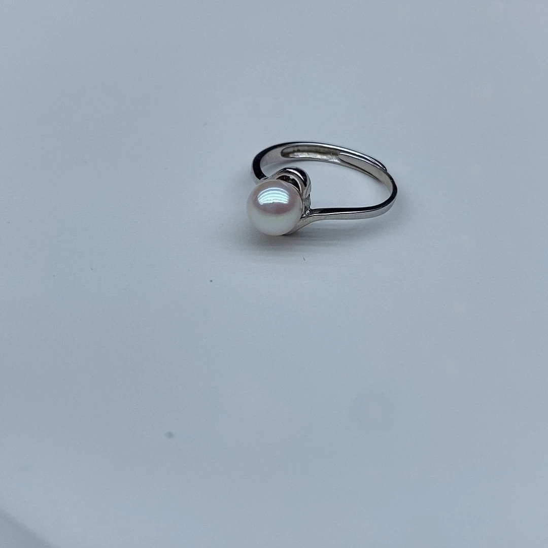 海水珍珠戒指银S925镶嵌