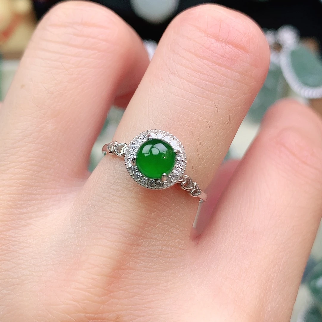 翡翠银S925镶嵌颈饰吊坠