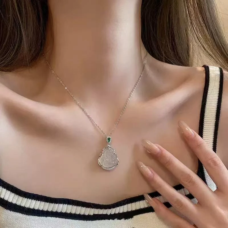 铜合金项链 精致饰品素款时尚复古珠宝手工轻奢镶嵌精美百搭气质