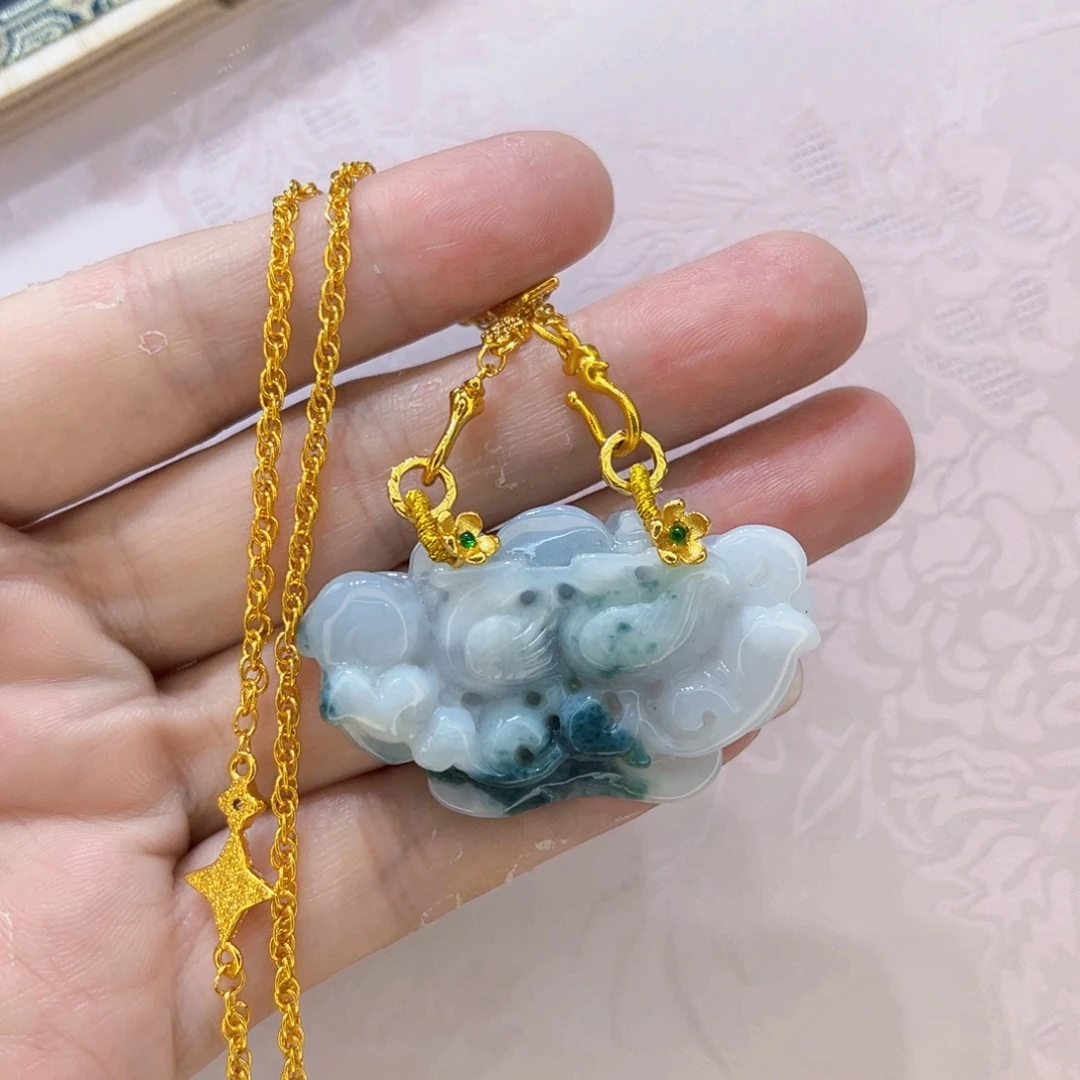 翡翠合金吊坠(赠链)代编织