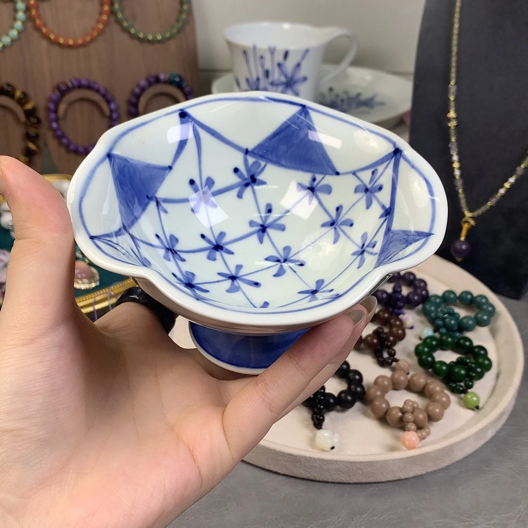 青兰进口高脚钵 13*7