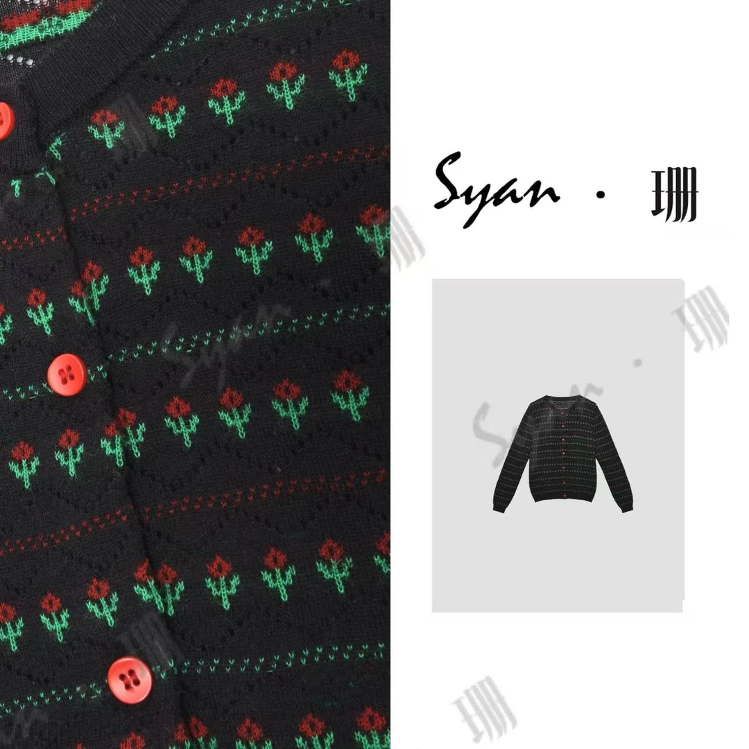 Syan【听雨眠】秋季新款羊毛衫时尚百搭简约宽松设计师休闲衬衫