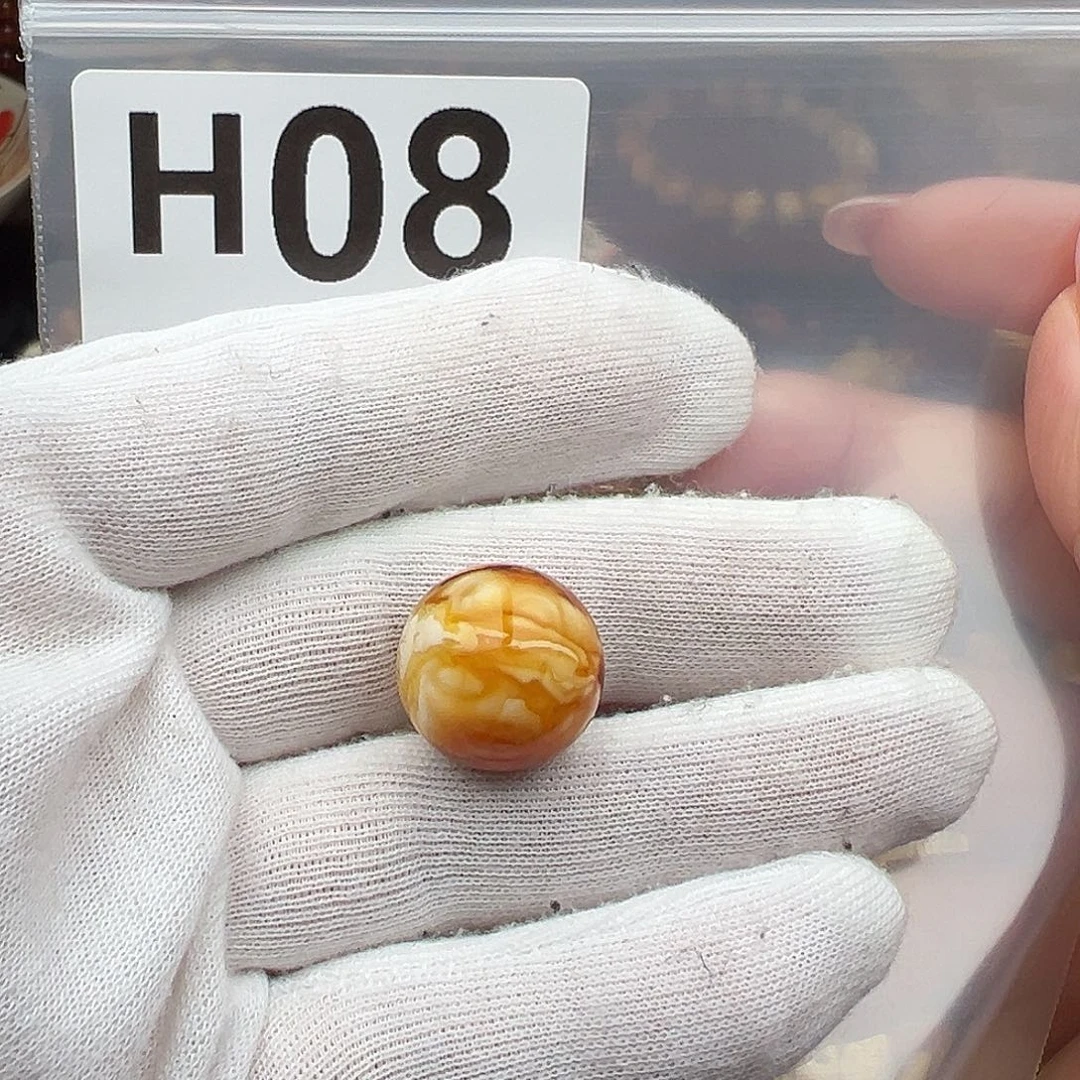 *****琥珀未镶嵌裸石圆珠18
