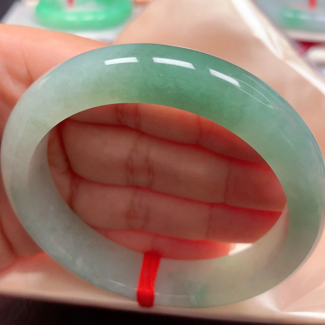 未镶嵌手镯翡翠22宽版冰绿