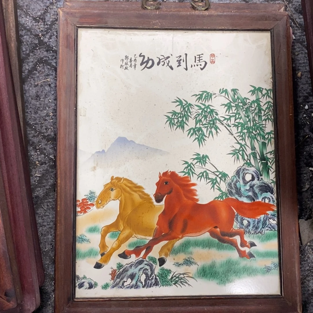 瓷37*28*1景德镇瓷板画柴窑烧制