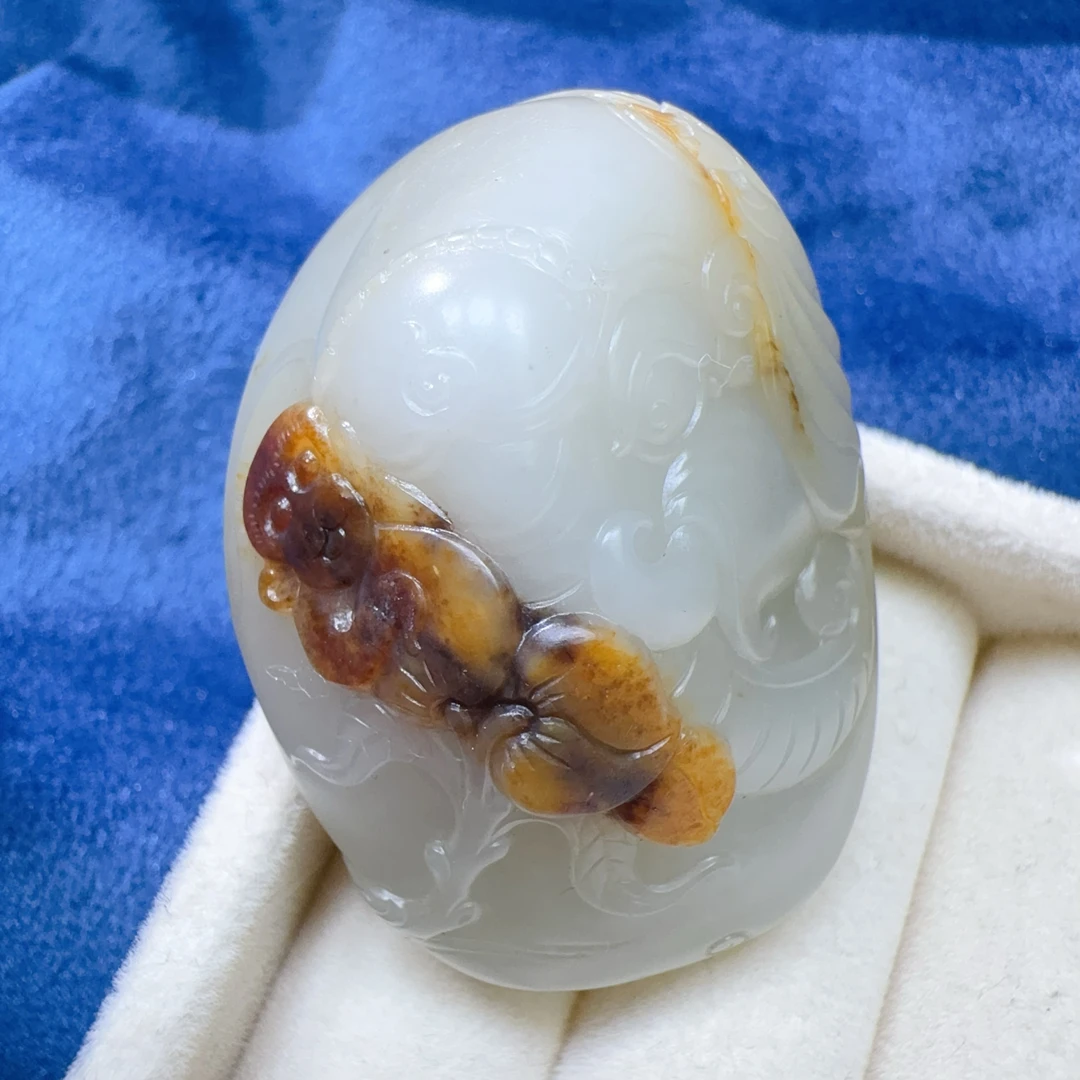 【伟伟鉴定】和田玉 籽 料 大象 吊坠45/34/24 时尚气质复古仿古