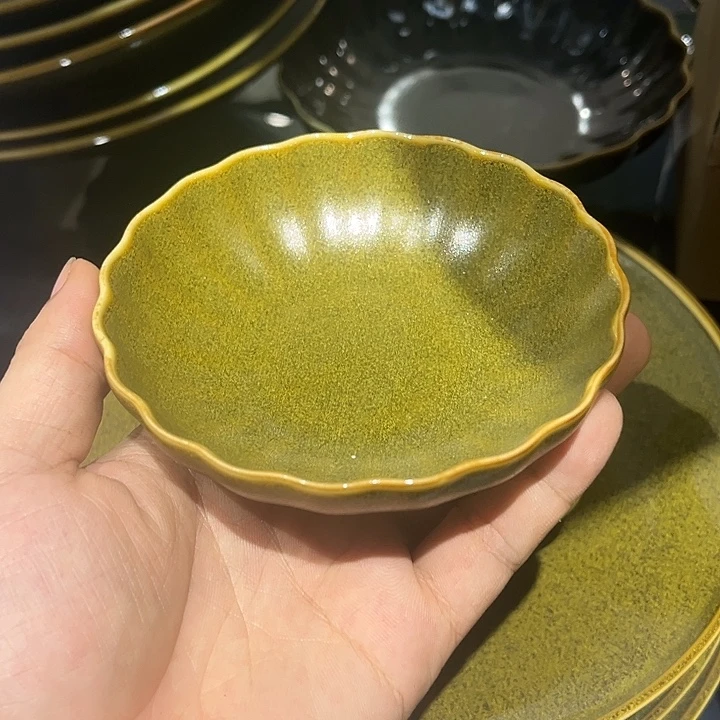 4.5茶叶末菊花味碟