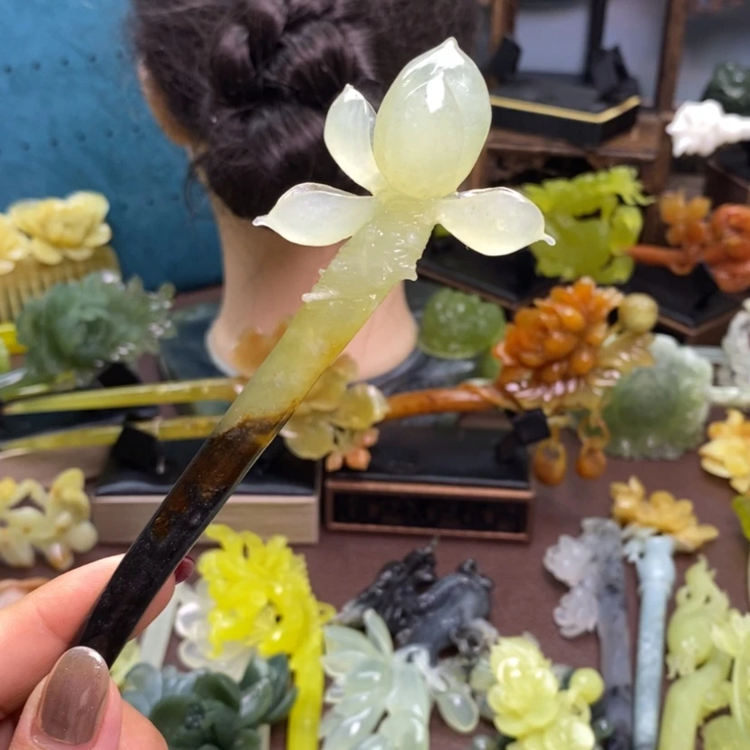 【闪购商品】岫玉发簪未镶嵌尘****