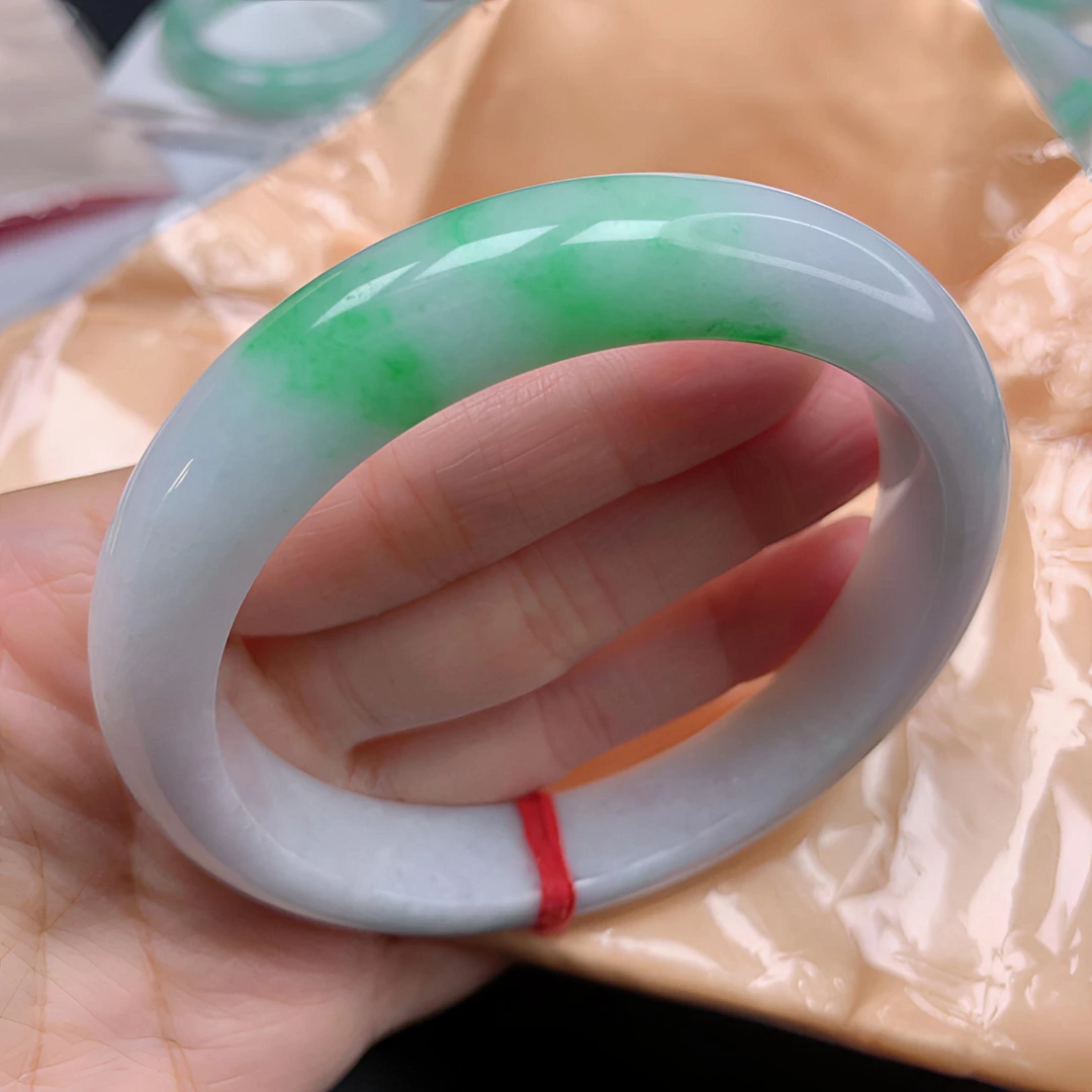 冰糯飘阳绿手镯5960
