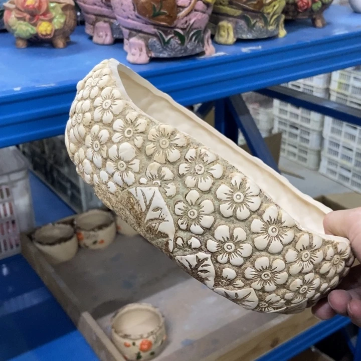 陶瓷花盆单场满9.9发22*17*7