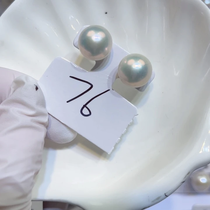 淡水珍珠耳饰银S925镶嵌