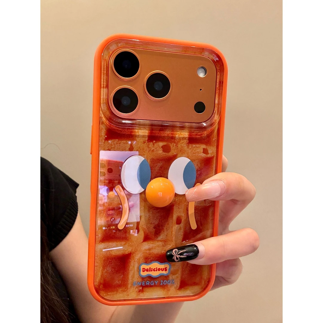 适用苹果iphone17promax创意华夫饼16pro韩风15防摔14ins风手机壳