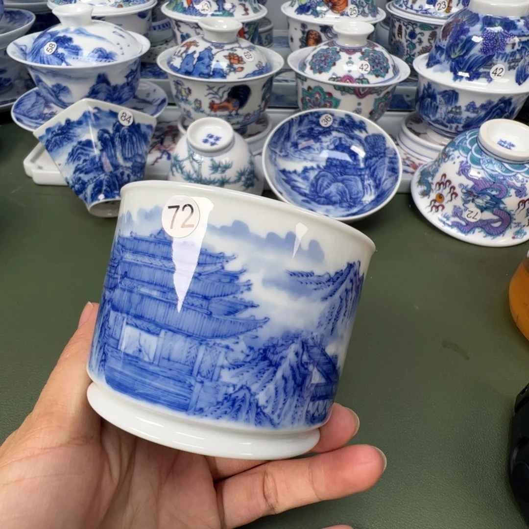 陶瓷景德镇纯手工纯手绘茶具木木72