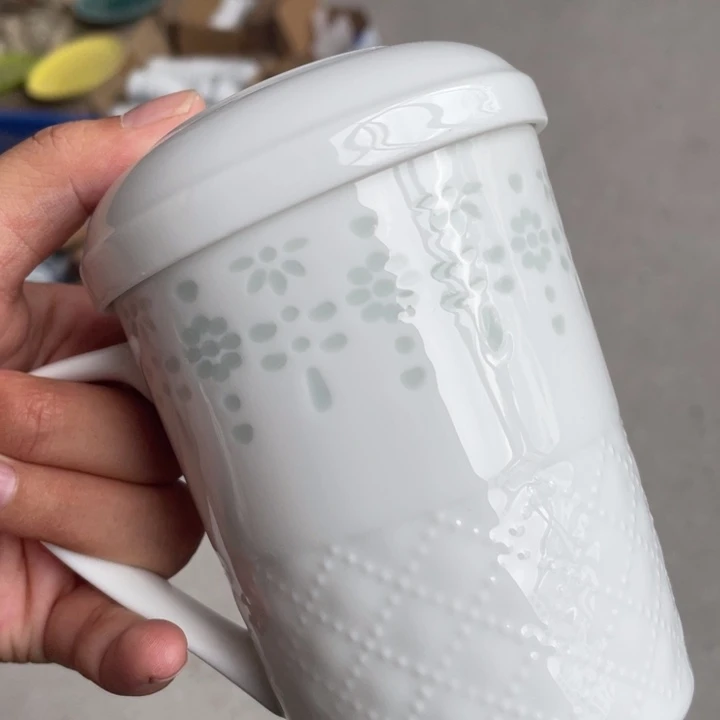 摆件景德镇高温细白瓷餐具